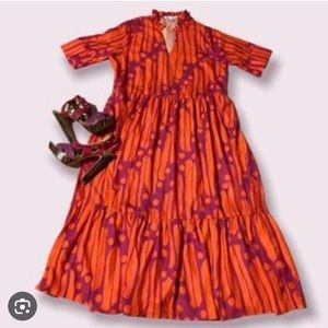 C/Z collection by Cezele Velda pink & orange midi dress